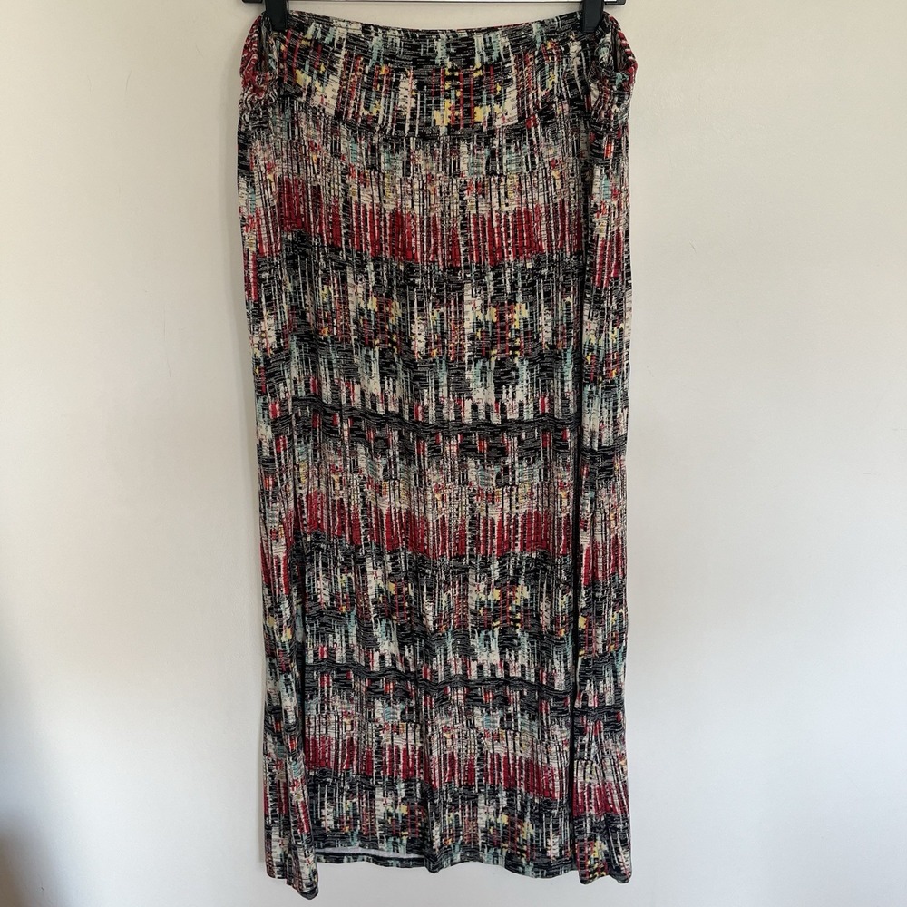 Women's Cato Plus Size 18W Geometric Pattern Maxi Skirt Pull On Elastic Waist